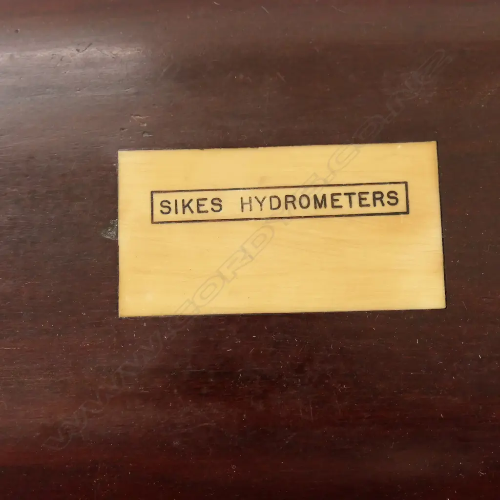 SIKES' HYGOMETER IN MAHOG CASE,  NO THERMOMETER Image 1++